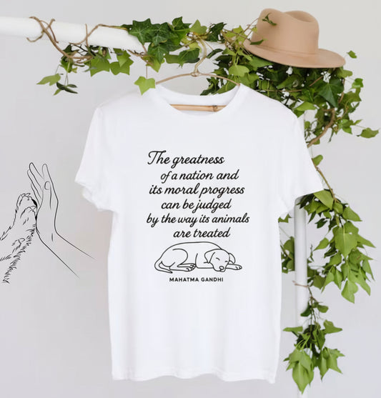 "The Nation's Moral Progress" - Gandhi Quote Tee