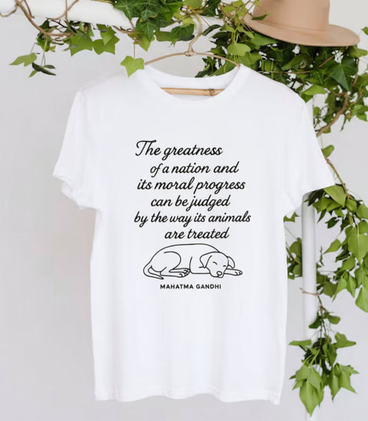 "The Nation's Moral Progress" - Gandhi Quote Tee